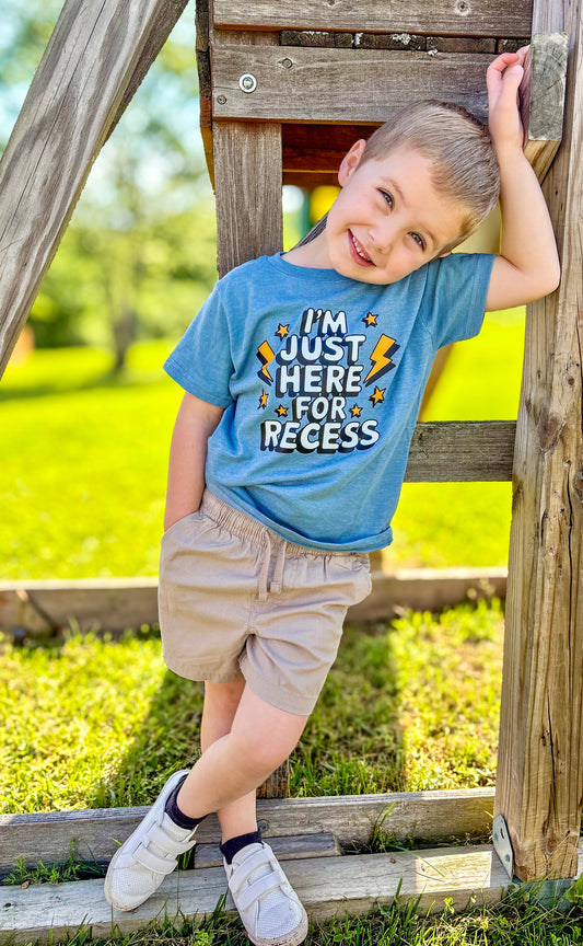 I'm Just Here for Recess BELLA CANVAS Tees