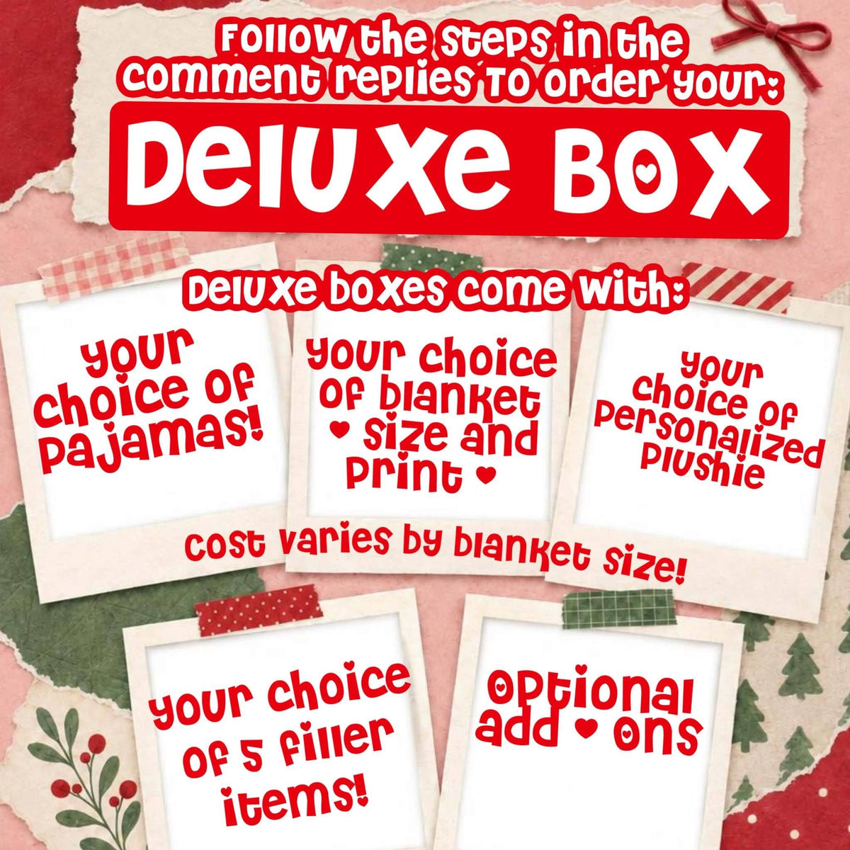 Deluxe Build-a-Box Christmas Eve Box Pre-Order *Limited* ~Delivery before December 15th