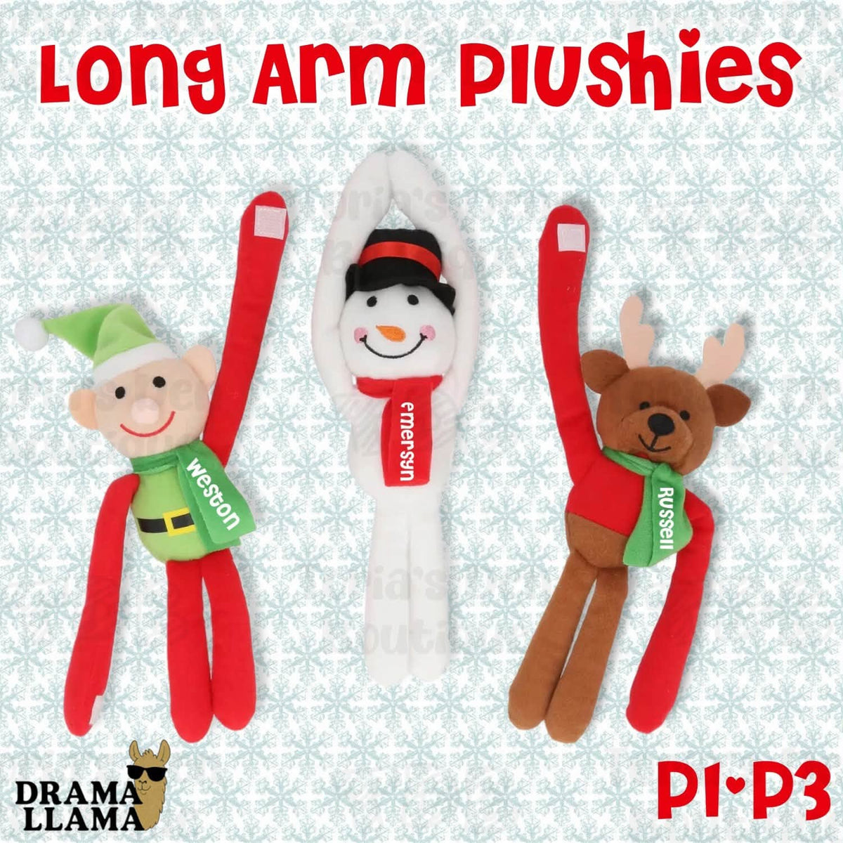 11" Long Arm  Personalized Plushies
