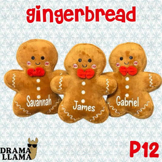 5.5-6.5" Gingerbread Personalized Plush!