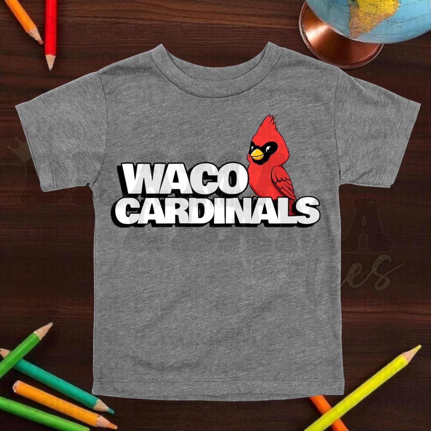 Waco Tees 1 WACO Cardinals Block & Card: DLTPO