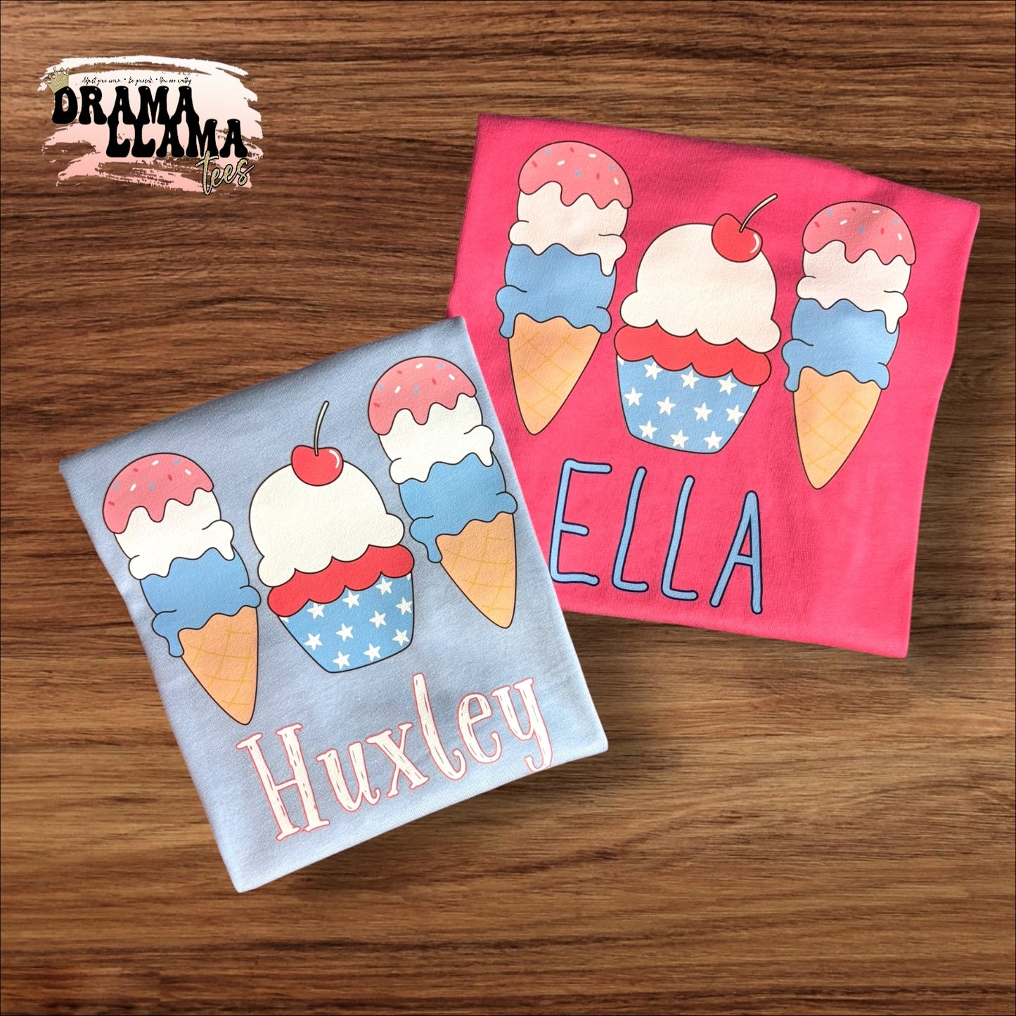 Personalized Ice Creams RWB | RWB Tee Release 2026 | Free Shipping | Put Shirt Size and NAME in Note Box