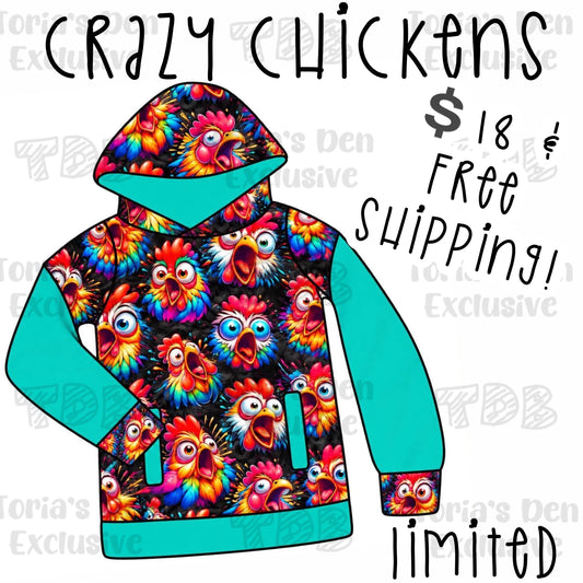 Crazy Chickens Hoodie: TDB Exclusive Pre-Order | FREE SHIPPING