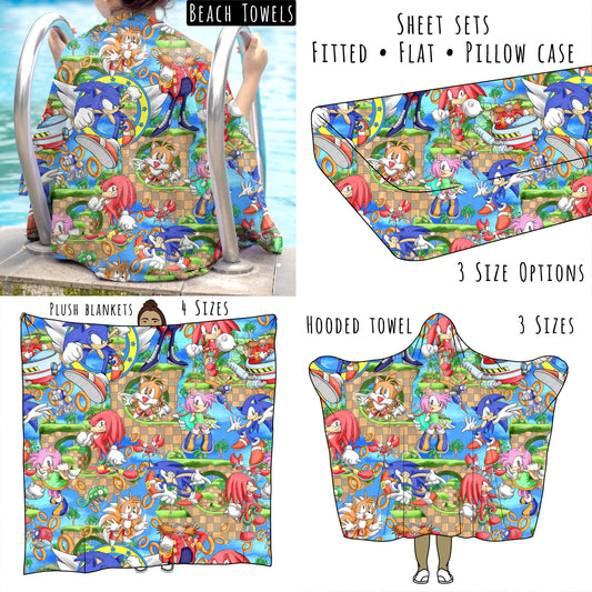 Blue Blur Personalized Items ~ Sheets, Pillowcases, Blankets, Towels ~