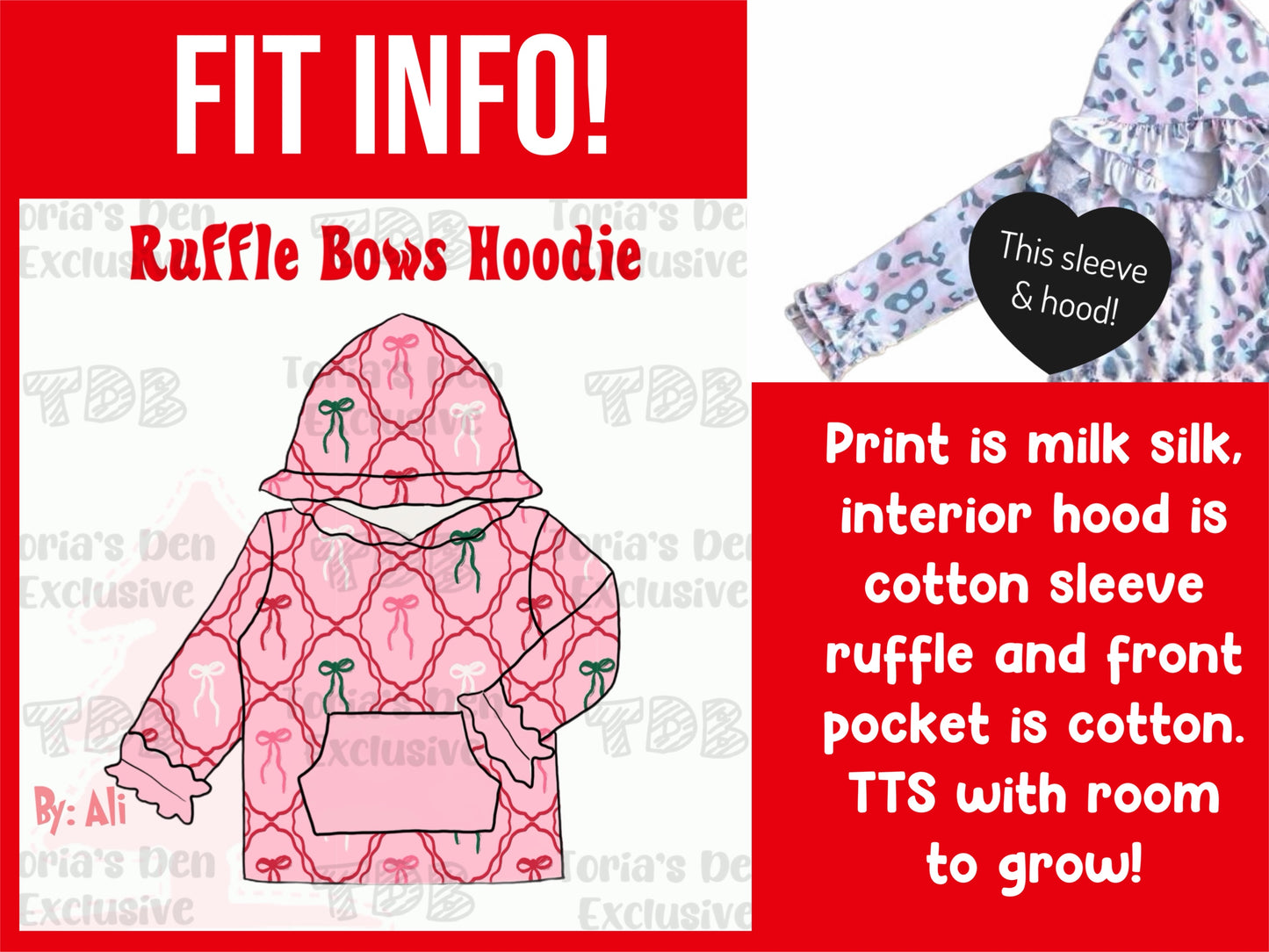 Ruffle Bows Hoodie 🐓: TDB Exclusive Pre-Order