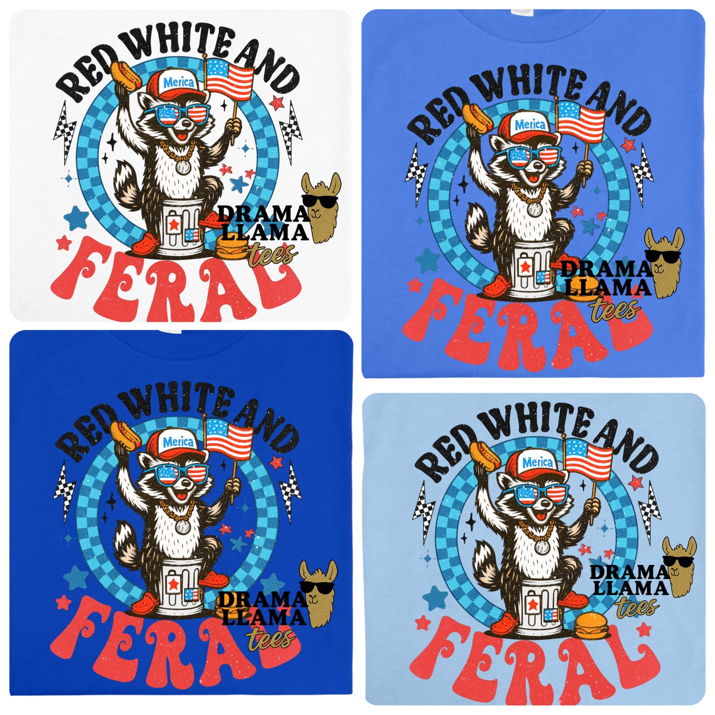 Red White and Feral 2 | RWB Tee Release 2026 | Free Shipping | Put Shirt Size in Note Box