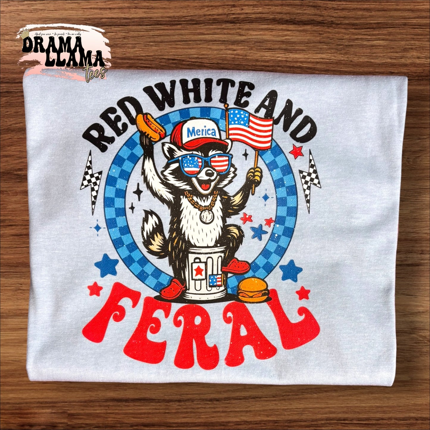 Red White and Feral 2 | RWB Tee Release 2026 | Free Shipping | Put Shirt Size in Note Box