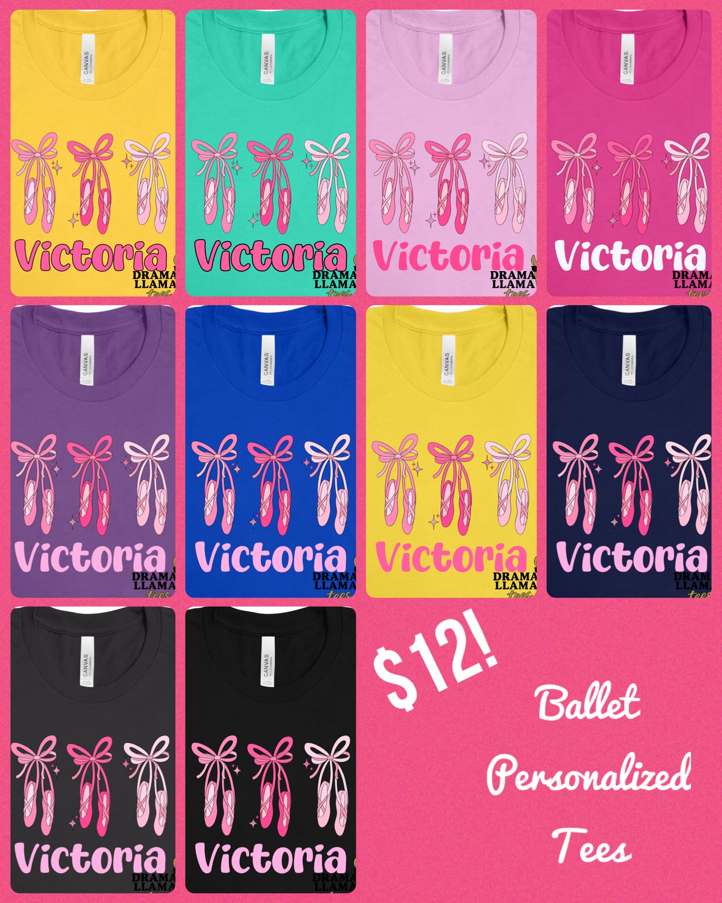 Drama Deal Day 4: Ballet Personalized Tees | 6 PM - 11:59 PM EST ONLY!