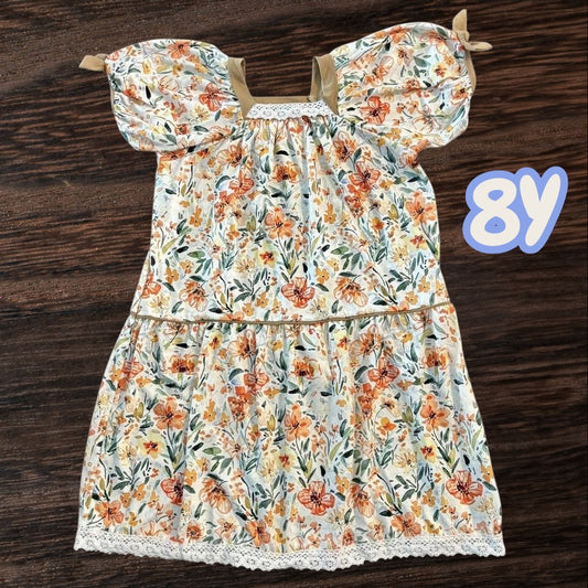 $4.5 at checkout! 8 Years Lace Floral Dress *CLOSEOUT*