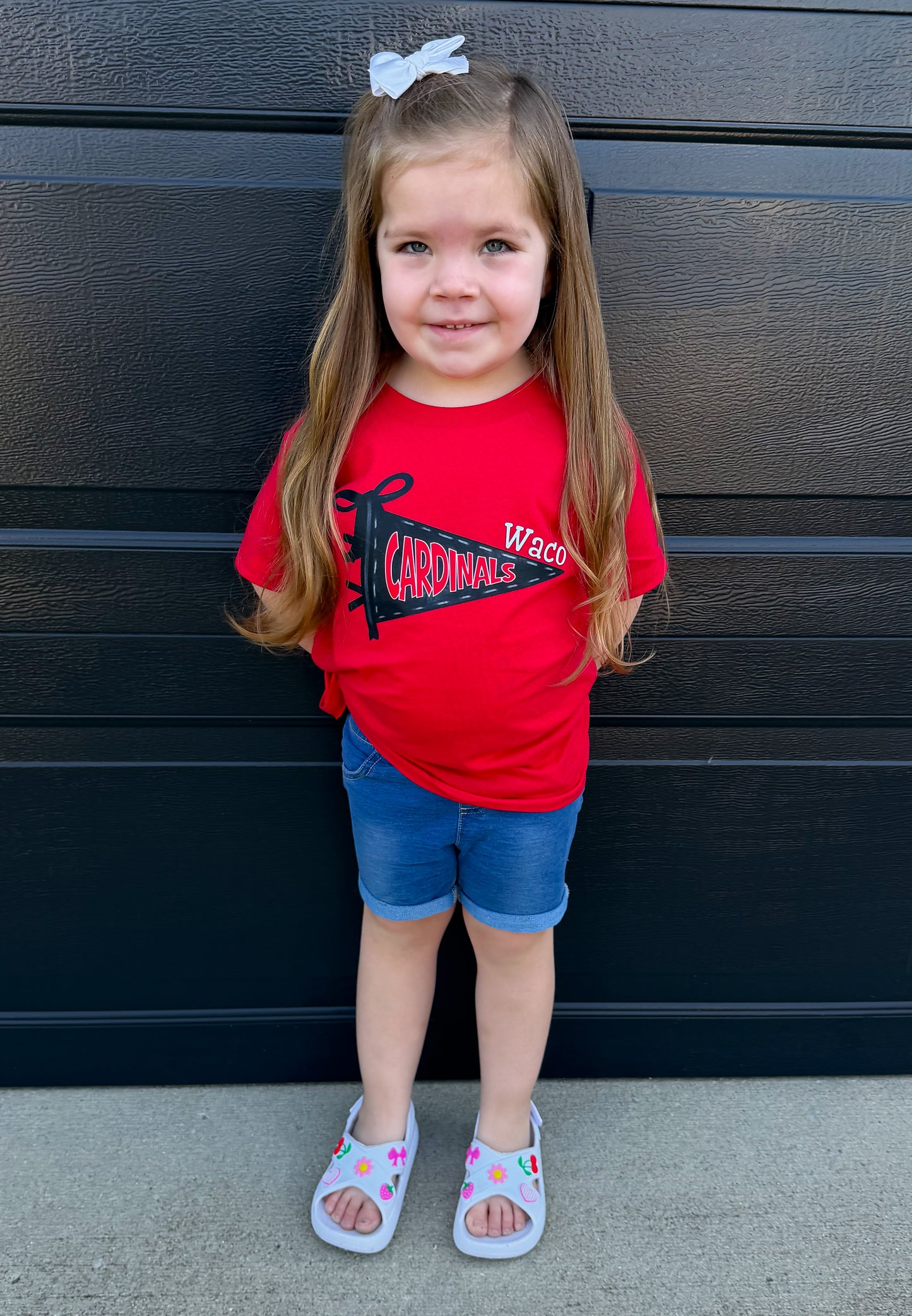 Pennant WITH BOW Spirit COMFORT COLORS Tees | Put team name/info in note box!!