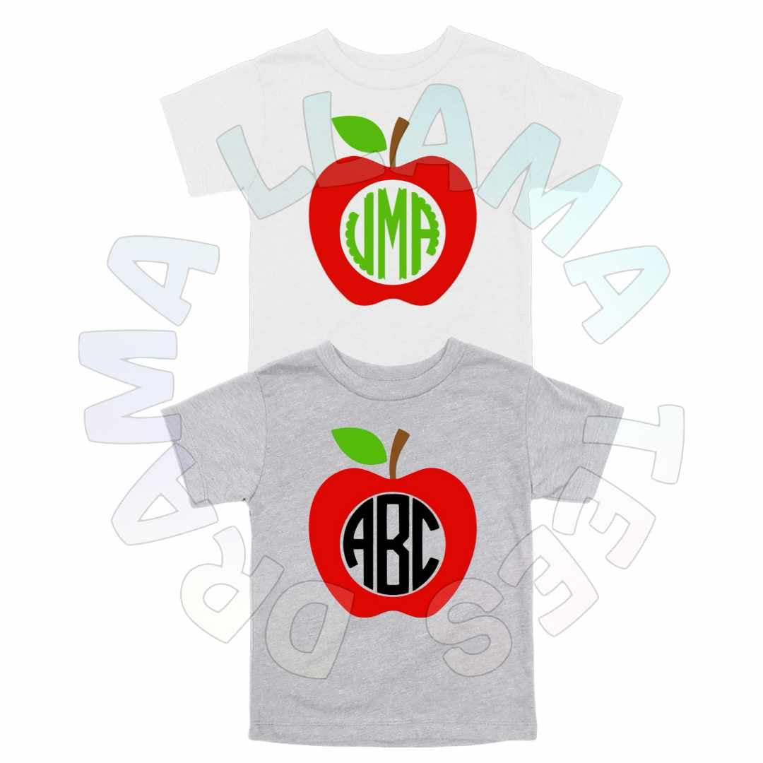 Solid Apple Monogram Tees *multiple color options*