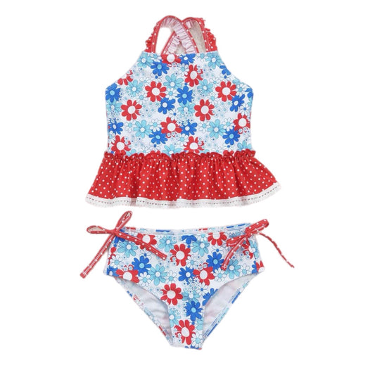 ᴡᴇᴇᴋʟʏ ᴘʀᴇ ᴏʀᴅᴇʀ Swim- Red White and Blue Floral