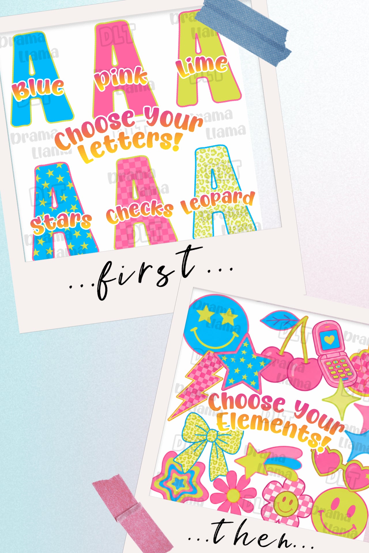 Create-Your-Own Multi-Print Tees | DLT + RR Collab | Put name/phrase/design in note box! | Pre-Order