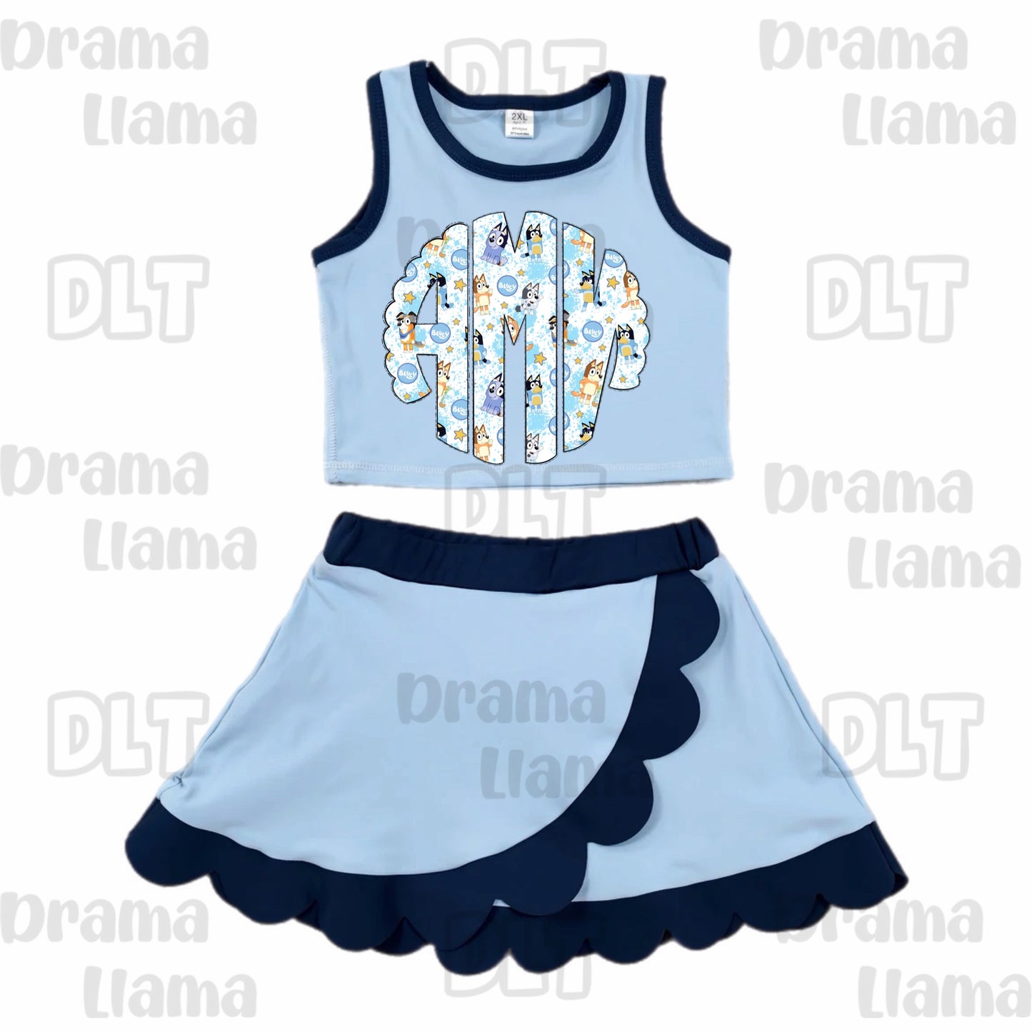 Personalized For Real Life Crop and Skort Sets