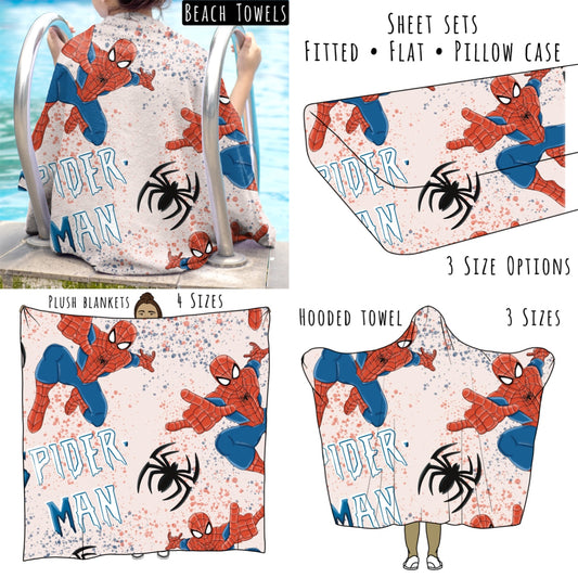 Web Hero 2 Personalized Items ~ Sheets, Pillowcases, Blankets, Towels ~