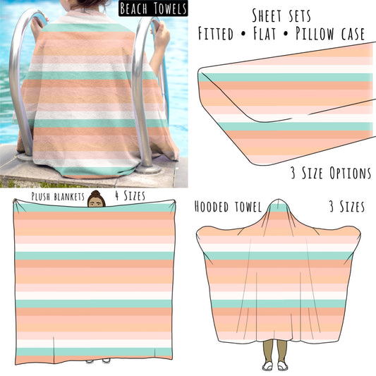 Muted Stripes 2 Personalized Items ~ Sheets, Pillowcases, Blankets, Towels ~