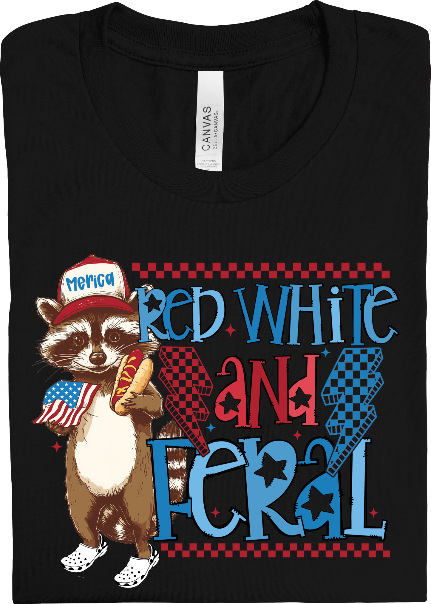 Red White and Feral Bolts | RWB Tee Release 2026 | Free Shipping | Put Shirt Size in Note Box