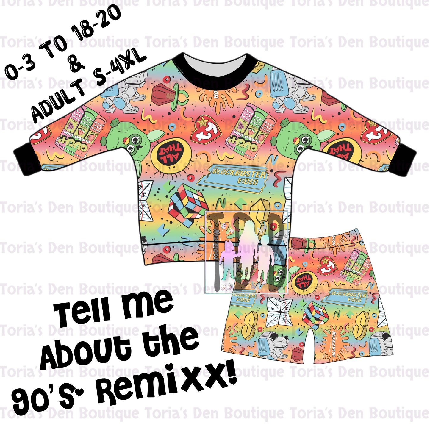 Throwback 1: Mama, Tell Me About the 90's Unisex Lounge Set (Adult & Kids! REMIXX! Pre-Order | Shipping is FREE at checkout!