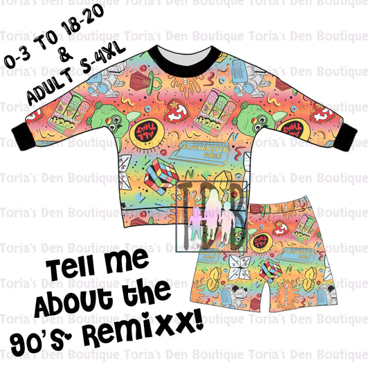 Second Chance! 9-12: Mama, Tell Me About the 90's Unisex Lounge Set (Adult & Kids! REMIXX! Pre-Order | Shipping is FREE at checkout!