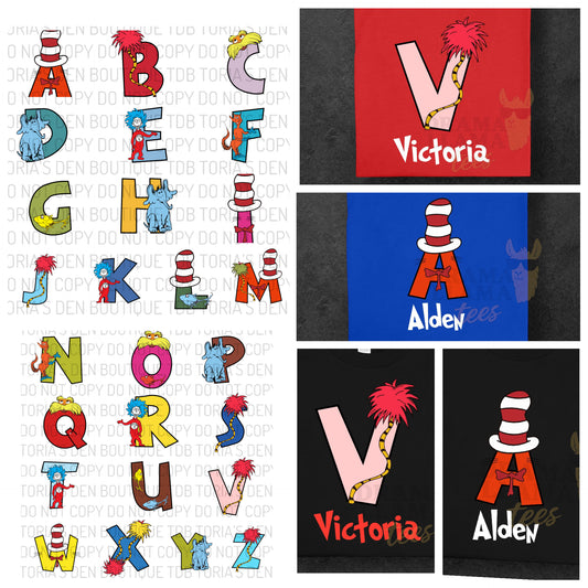 Letter + Name Tees/Sweatshirts NO EXCLUSIVES ~ Reading Release: TDB Exclusives and Drama Llama Tees