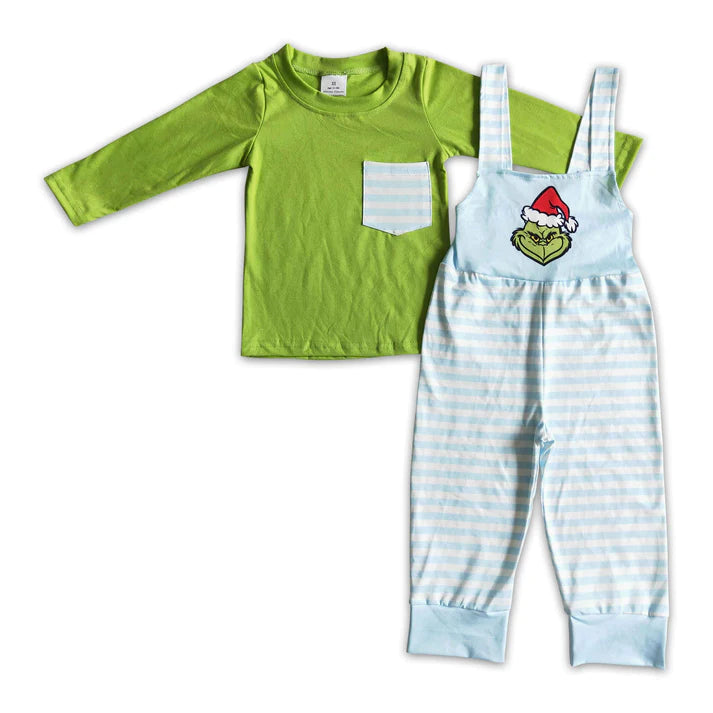 ᴡᴇᴇᴋʟʏ ᴘʀᴇ ᴏʀᴅᴇʀ Christmas Mean Green Overall Set