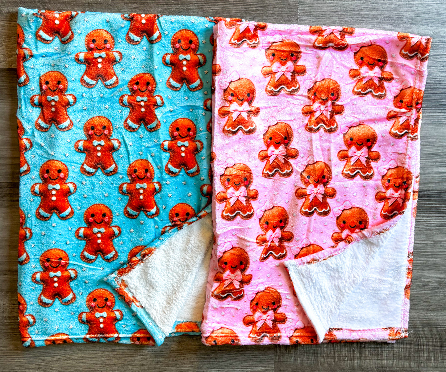 Pink Gingerbreads- Personalized Items ~ Sheets, Pillowcases, Blankets, Towels ~