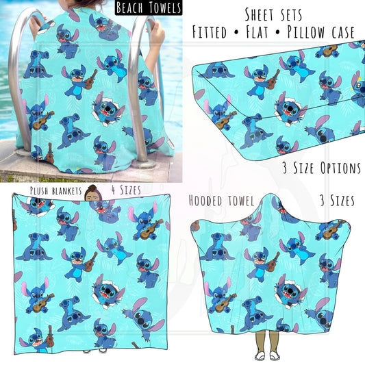 Blue Alien 1 Personalized Items ~ Sheets, Pillowcases, Blankets, Towels ~