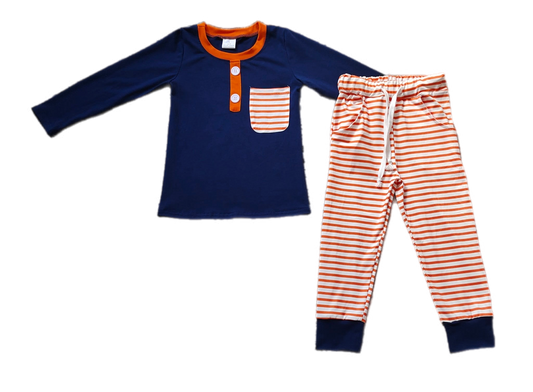 Blue and Orange Solids and Stripes Set: Pre-Order