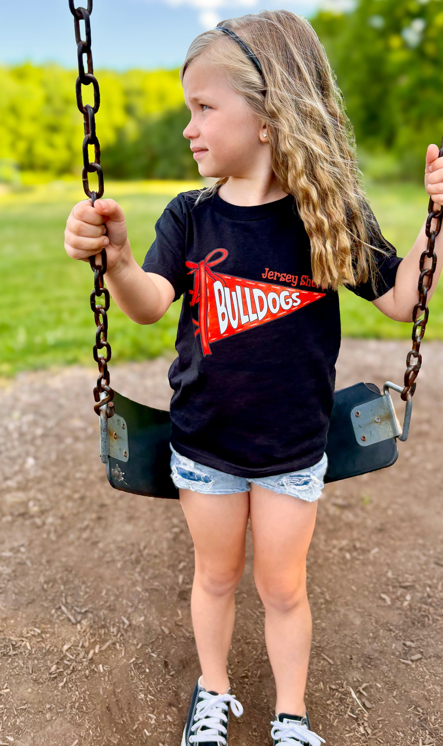 Pennant WITH BOW Spirit COMFORT COLORS Tees | Put team name/info in note box!!