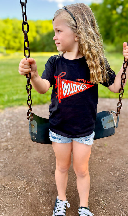 Pennant WITH BOW Spirit INFANT & TODDLER Rabbit Skins Tees | Put team name/info in note box!!
