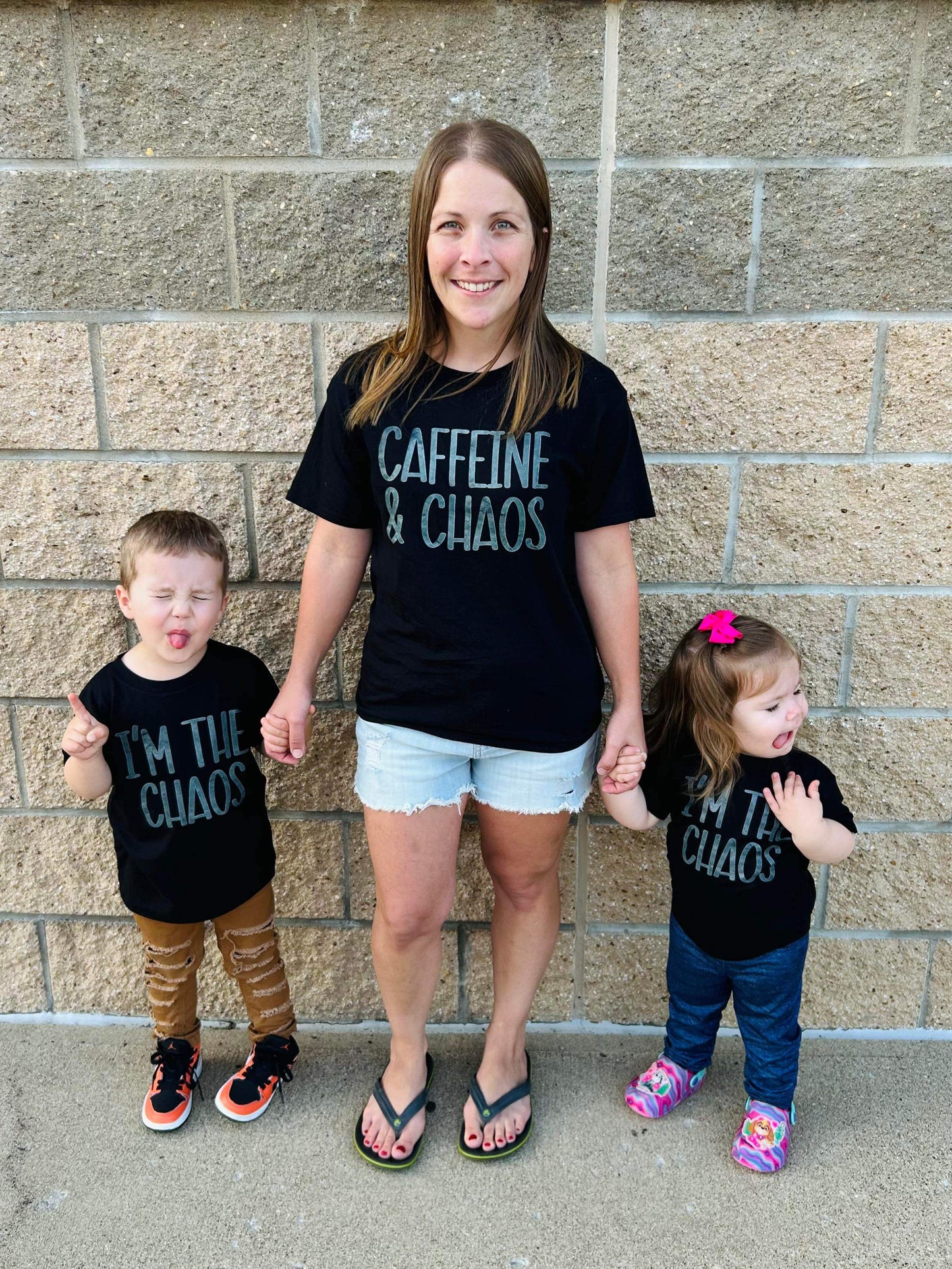 Caffeine and Chaos Mommy & Me Tees