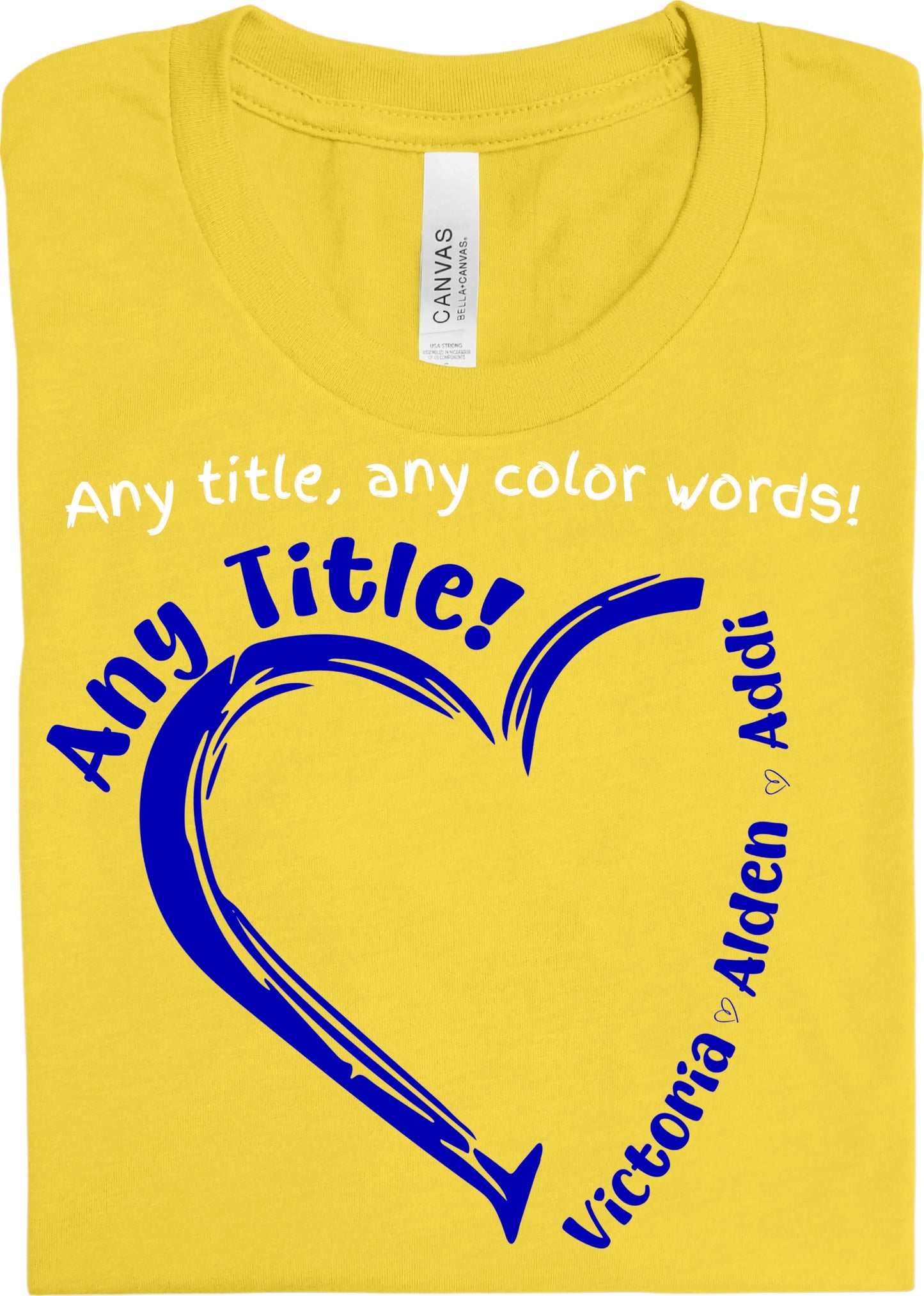 Heart Title Tees- ANY TITLE ANY COLOR (Grandma, Mama, Mommy, Nana...etc) DLTPO