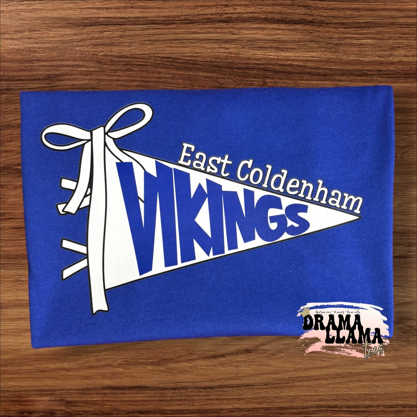 Pennant WITH BOW Spirit COMFORT COLORS Tees | Put team name/info in note box!!