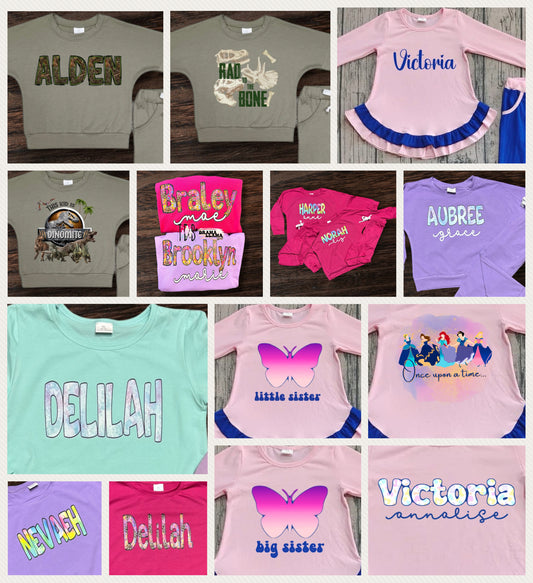 Customized Jogger Sets! (Put size in note box!)