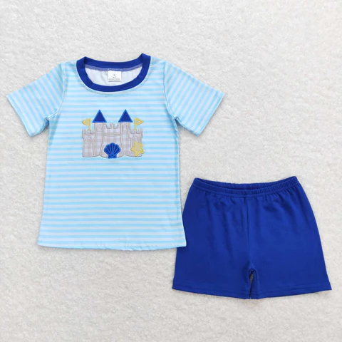 ᴡᴇᴇᴋʟʏ ᴘʀᴇ ᴏʀᴅᴇʀ Embroidered Sandcastle Shorts Set