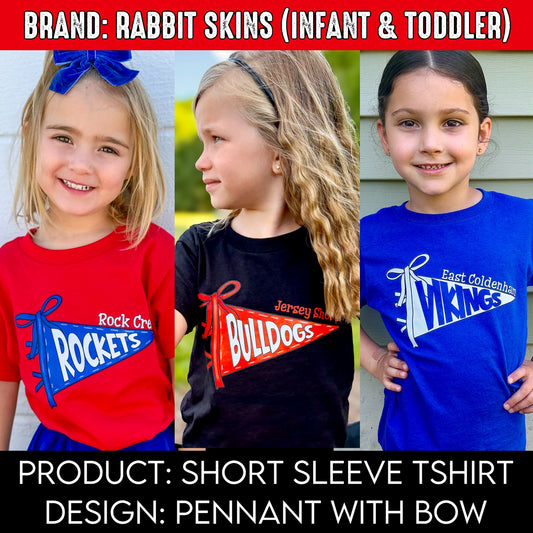 Pennant With Bow | Brand: Rabbit Skins | Put team name/info in note box!!