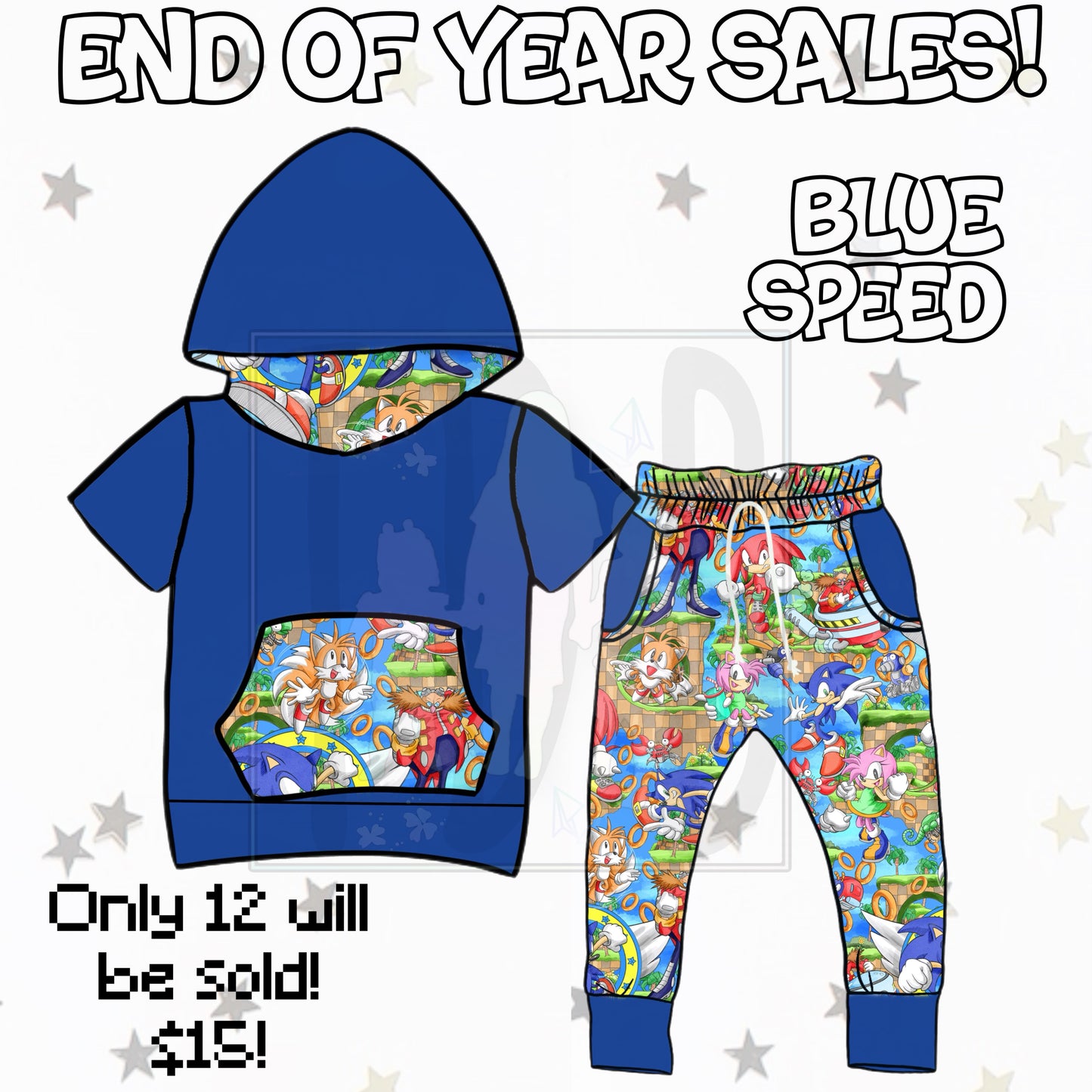 Blue Speed Hoodie Set: EOYS! Only 12 will be sold! Only $15!