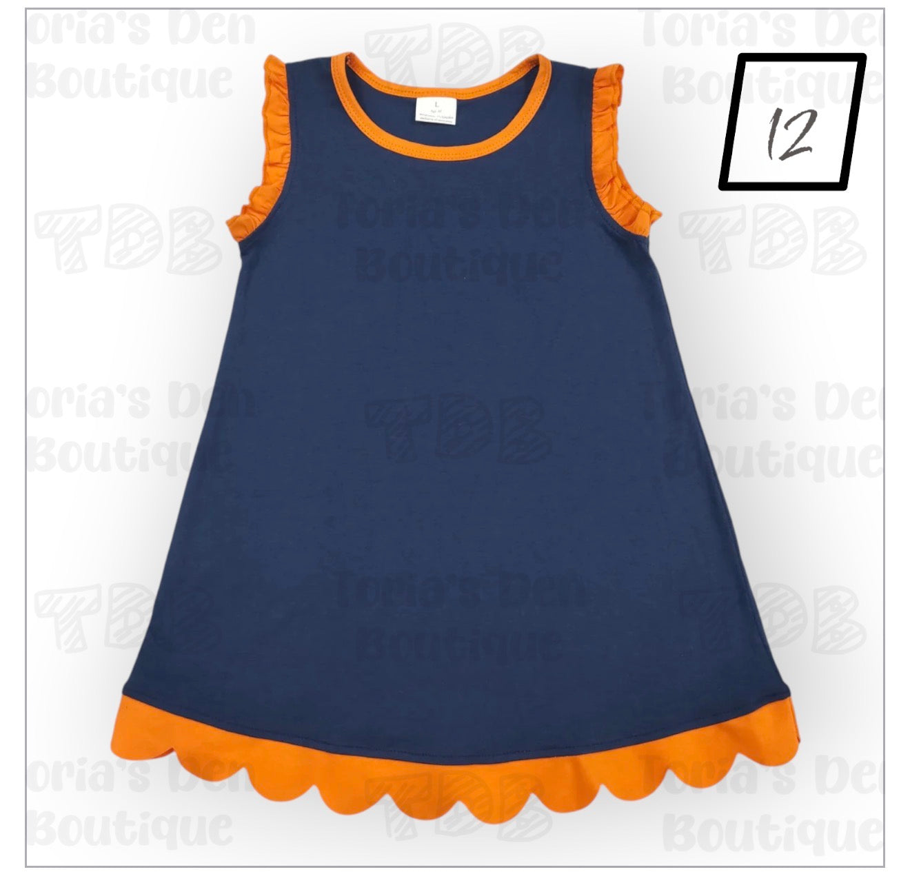 Scalloped Dresses | With or Without Personalization (Put Color Number in Note Box)