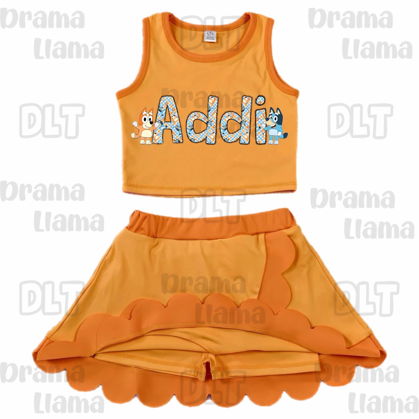 Personalized For Real Life Crop and Skort Sets