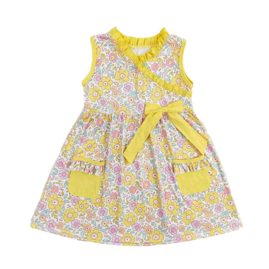 Yellow Ruffle Florals Dress: Pre-Order