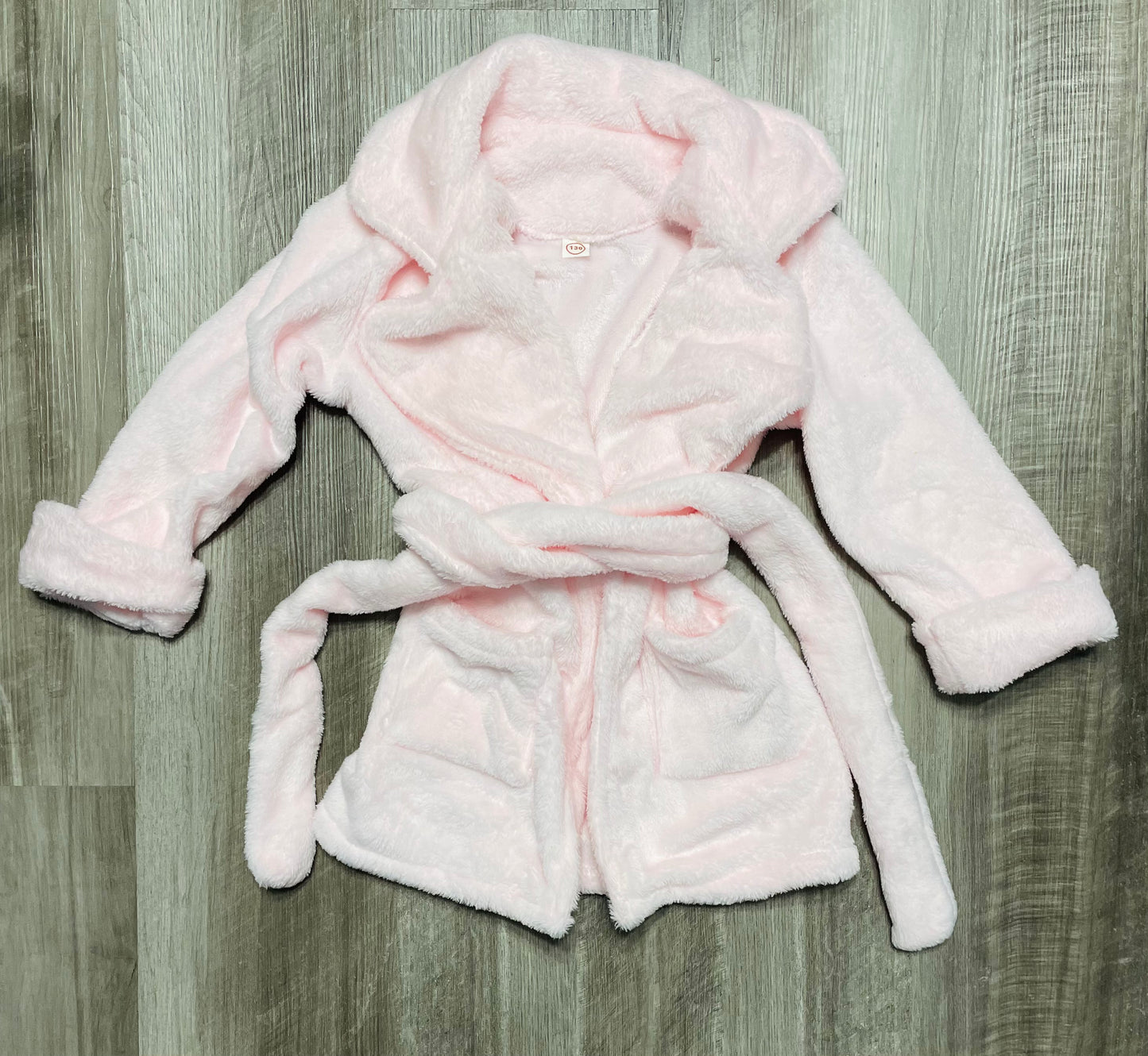 5-6T  ʀᴇᴀᴅʏ ᴛᴏ ꜱʜɪᴘ! Pink Plush Bath Robe