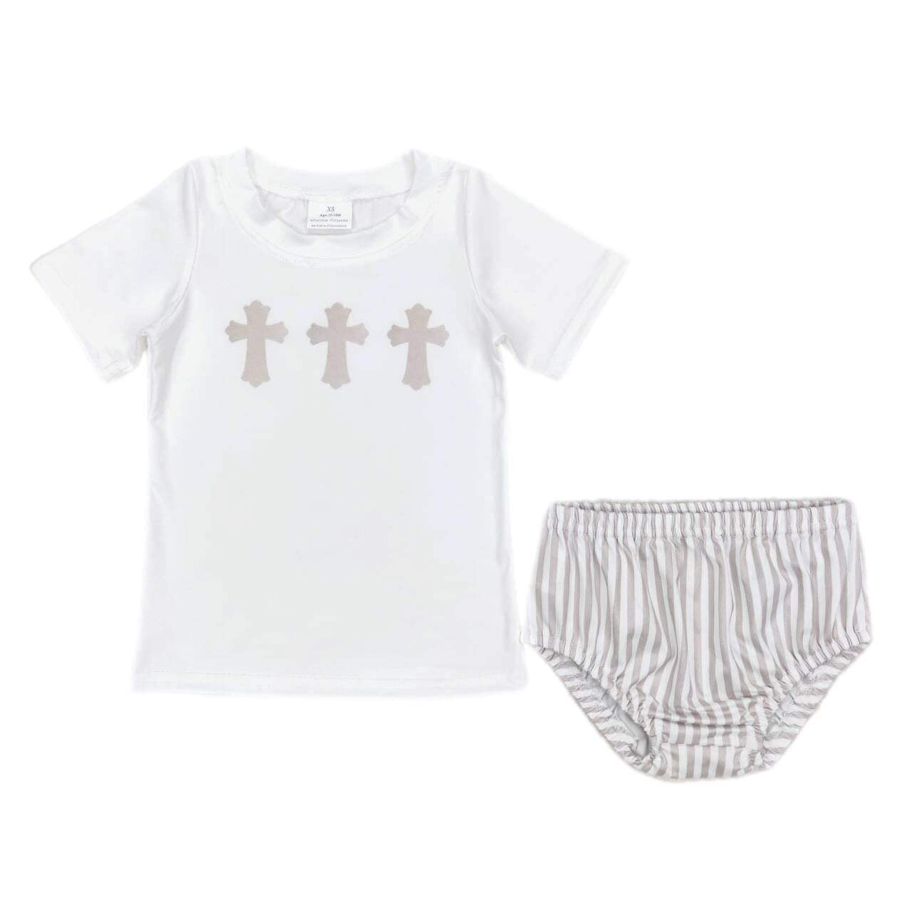 ᴡᴇᴇᴋʟʏ ᴘʀᴇ ᴏʀᴅᴇʀ Easter 3 Crosses Bummie Set