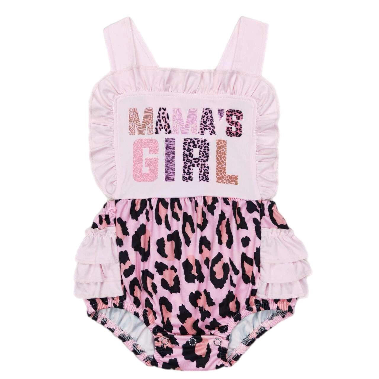 ᴡᴇᴇᴋʟʏ ᴘʀᴇ ᴏʀᴅᴇʀ Mama's Girl Animal Print Ruffle Butt Romper