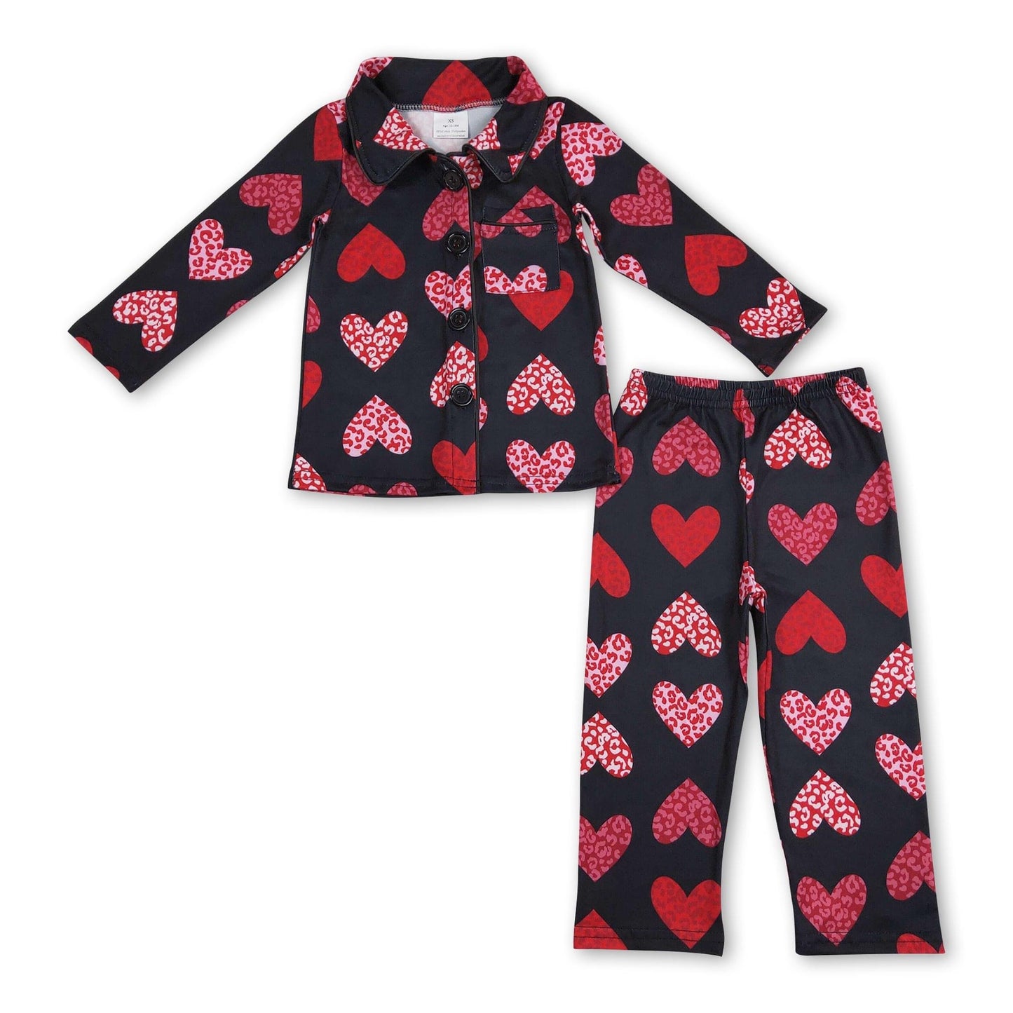 ᴡᴇᴇᴋʟʏ ᴘʀᴇ ᴏʀᴅᴇʀ Valentine's Day Animal Print Hearts Button Up Lounge