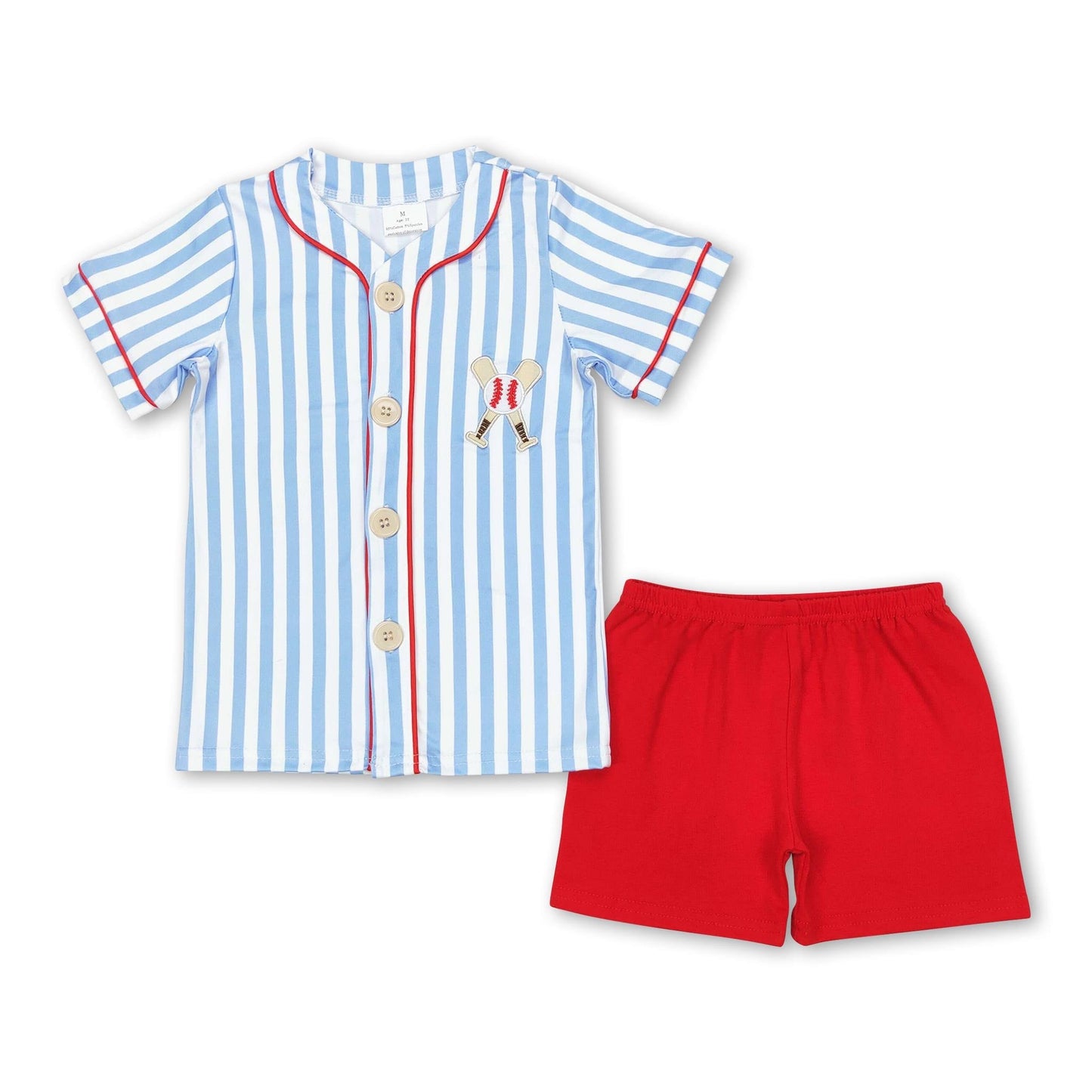 ᴡᴇᴇᴋʟʏ ᴘʀᴇ ᴏʀᴅᴇʀ Embroidered Baseball Shorts Set