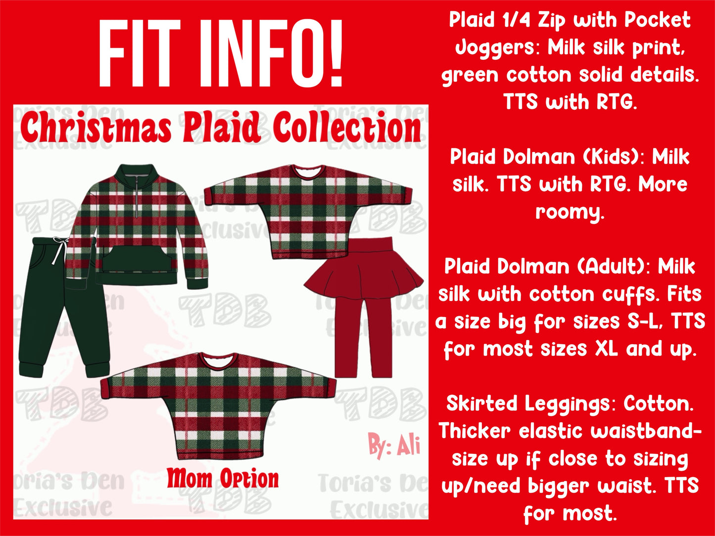 Christmas Plaid Family Collection 🐓: TDB Exclusive Pre-Order