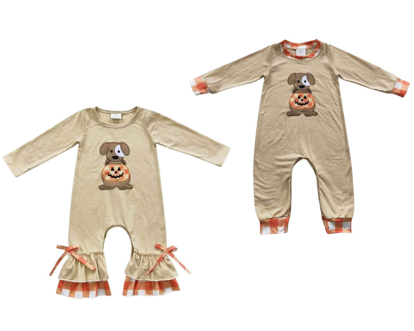 ᴡᴇᴇᴋʟʏ ᴘʀᴇ ᴏʀᴅᴇʀ Halloween Embroidered Trick Or Treat Romper