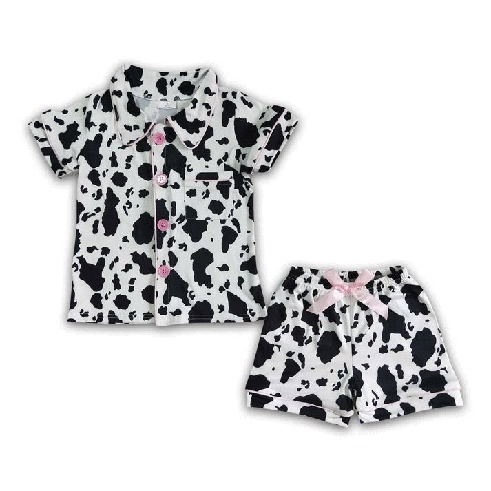 ᴡᴇᴇᴋʟʏ ᴘʀᴇ ᴏʀᴅᴇʀ Cow Print Button Up Lounge