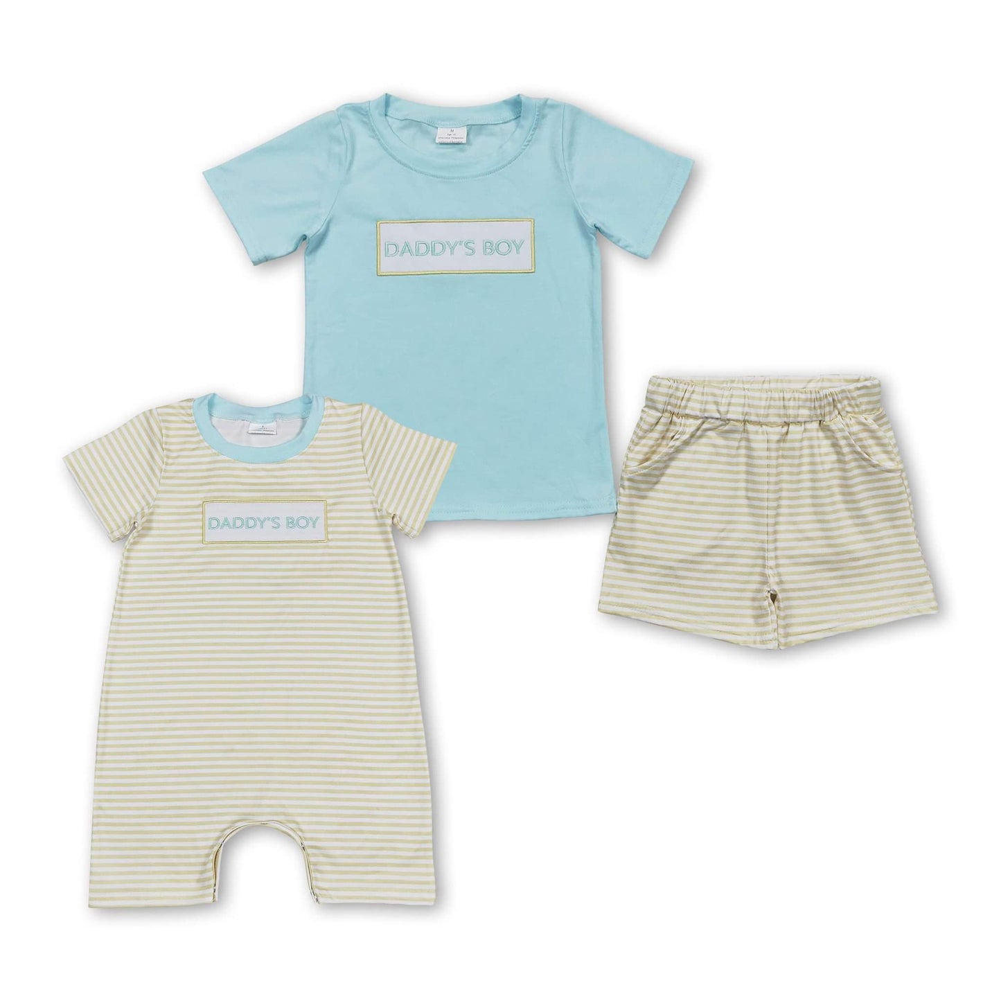 ᴡᴇᴇᴋʟʏ ᴘʀᴇ ᴏʀᴅᴇʀ Daddy's Boy Shorts Set & Romper