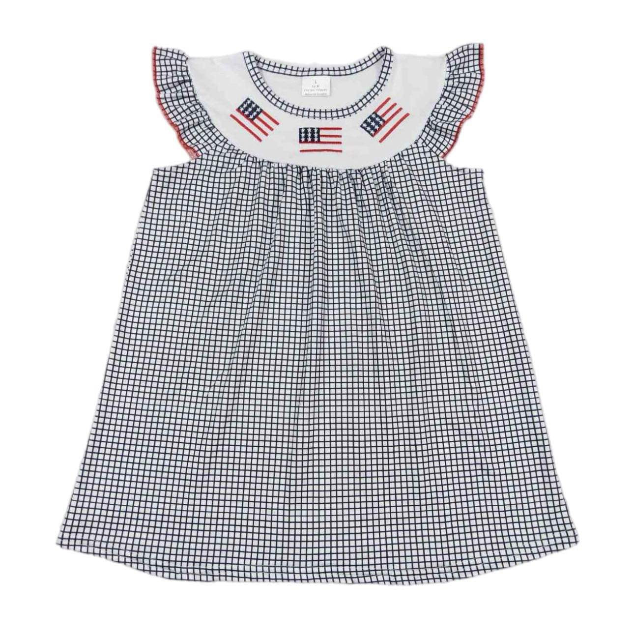 ᴡᴇᴇᴋʟʏ ᴘʀᴇ ᴏʀᴅᴇʀ 4th of July Embroidered Flags Dress